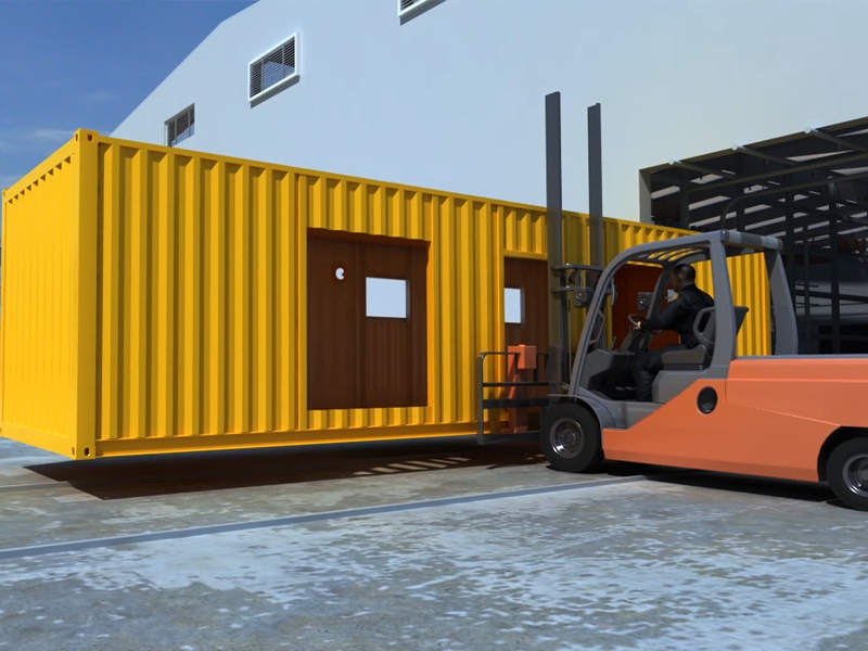 工业3d动画，工程机械动画，集装箱施工动画-维兴数字_机械动画_工业仿真三维动画_工业厂房3d动画制作