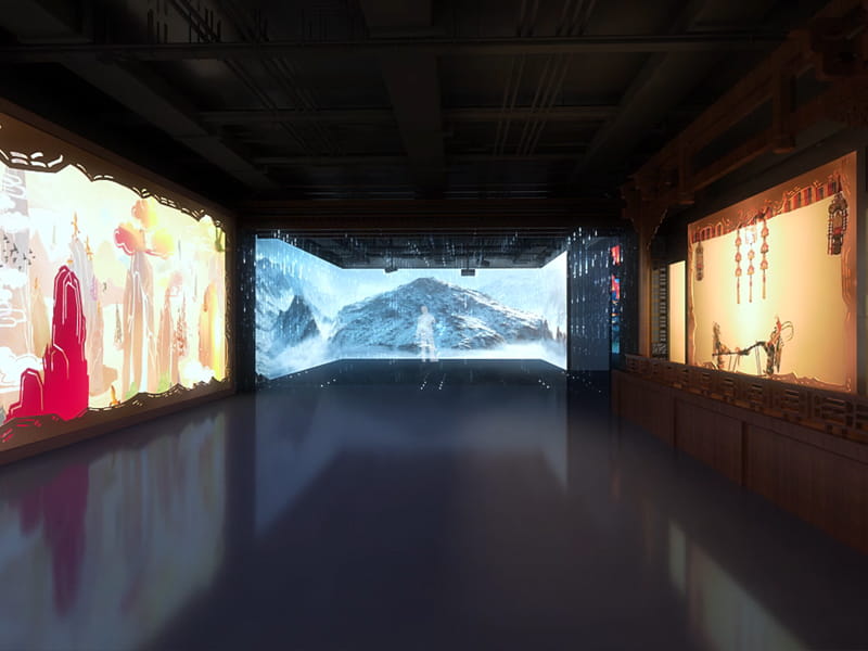 室内三维动画_展厅漫游动画,维兴数字科技_数字展厅_VR展厅交互_全景漫游洪崖洞动画，企业展厅策划设计