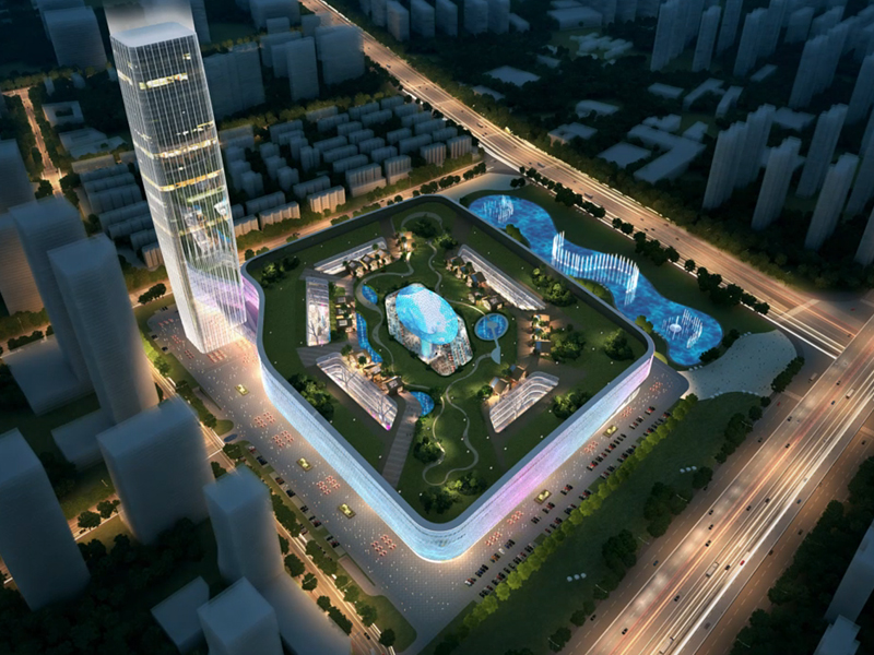 建筑动画，建筑效果图，美凯龙建筑商业宣传片-建筑表现_建筑施工动画_3d建筑工厂外观建模